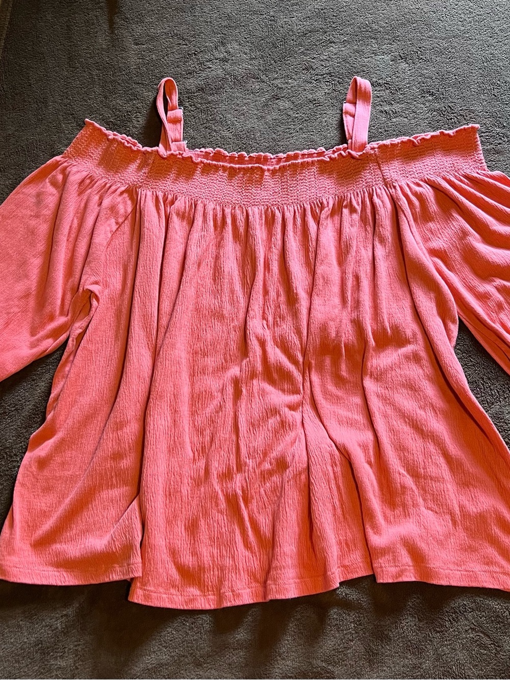 Jessica Simpson Coral Off-Shoulder Tunic with Spaghetti Straps